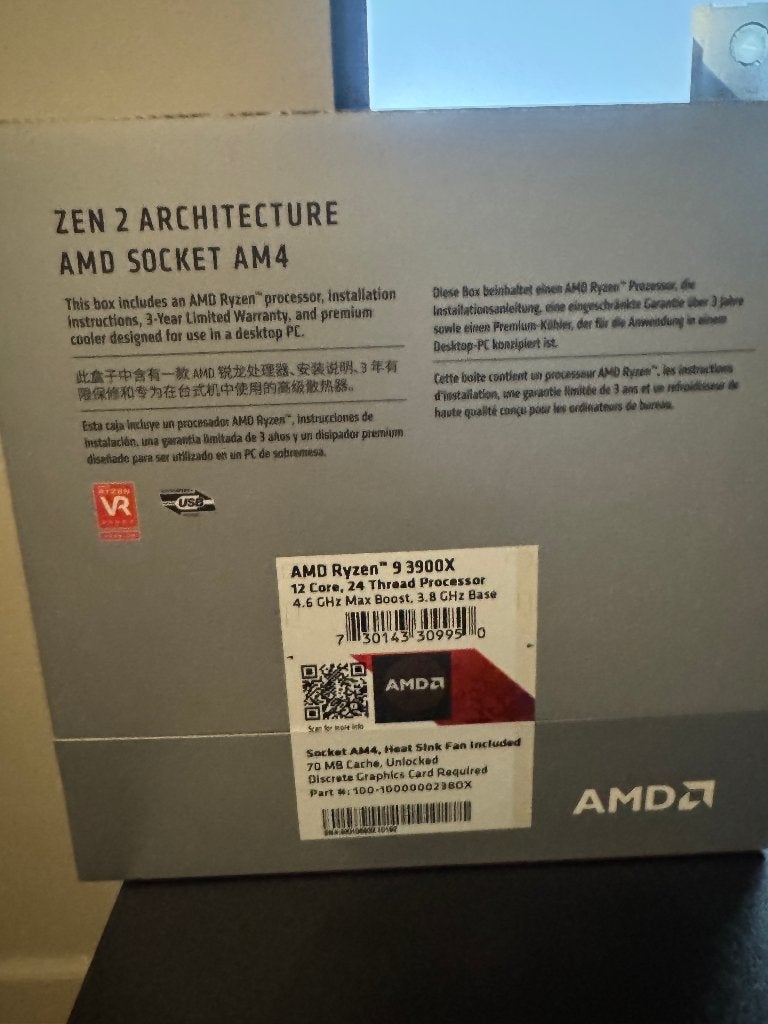 Ongeopend AMD Ryzen 9 3900X Processor - 12 Core, 24 Threads, Computers en Software, Ophalen, AMD Ryzen 9 3900X, 4 Ghz of meer