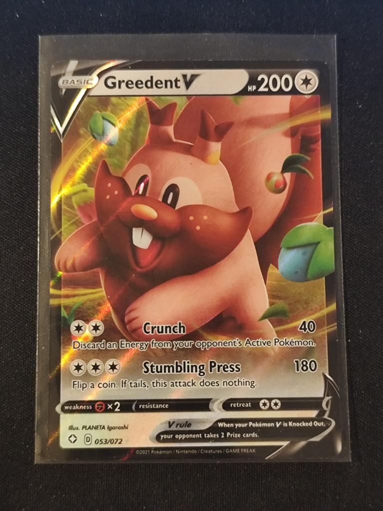 Greedent V (SHF 053) - Pokemon Shining Fates, Ophalen of Verzenden, Zo goed als nieuw