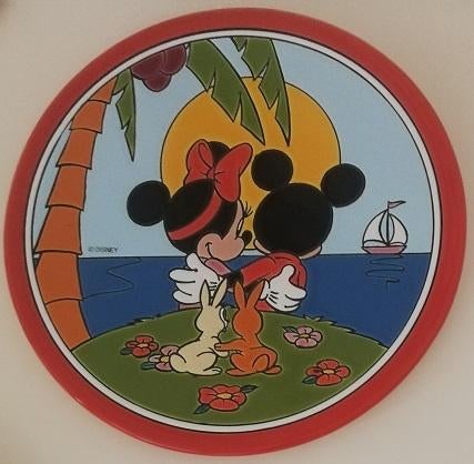 keramiek wandbord Mickey en Minnie op eiland - Cearco Spanje, Ophalen, Zo goed als nieuw