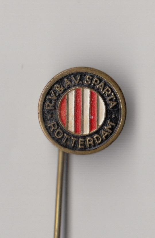 Voetbal Sparta logo Rotterdam speldje, Gebruikt, Niet vindbaar, Niet vindbaar, Speldje of Pin