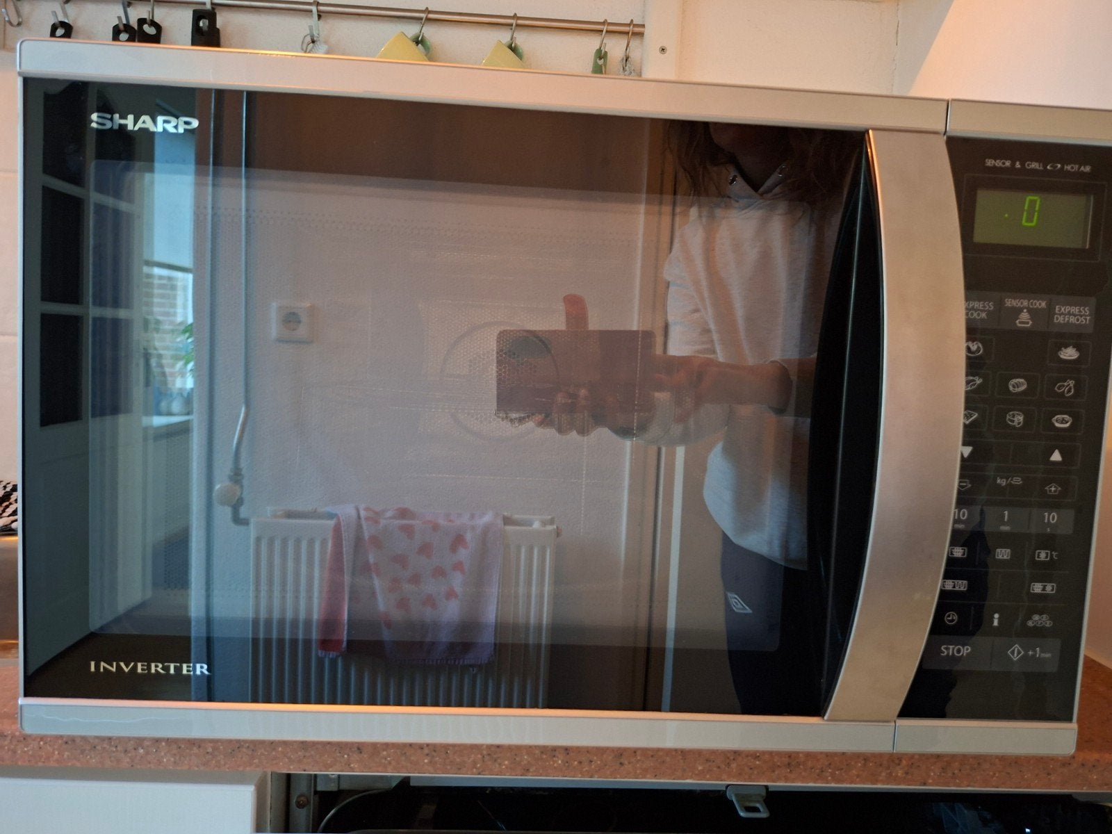 Sharp Inverter R-971(IN)W Combimagnetron/Oven, Witgoed en Apparatuur, Ovens, Ophalen, Minder dan 45 cm, Gebruikt, Hete lucht