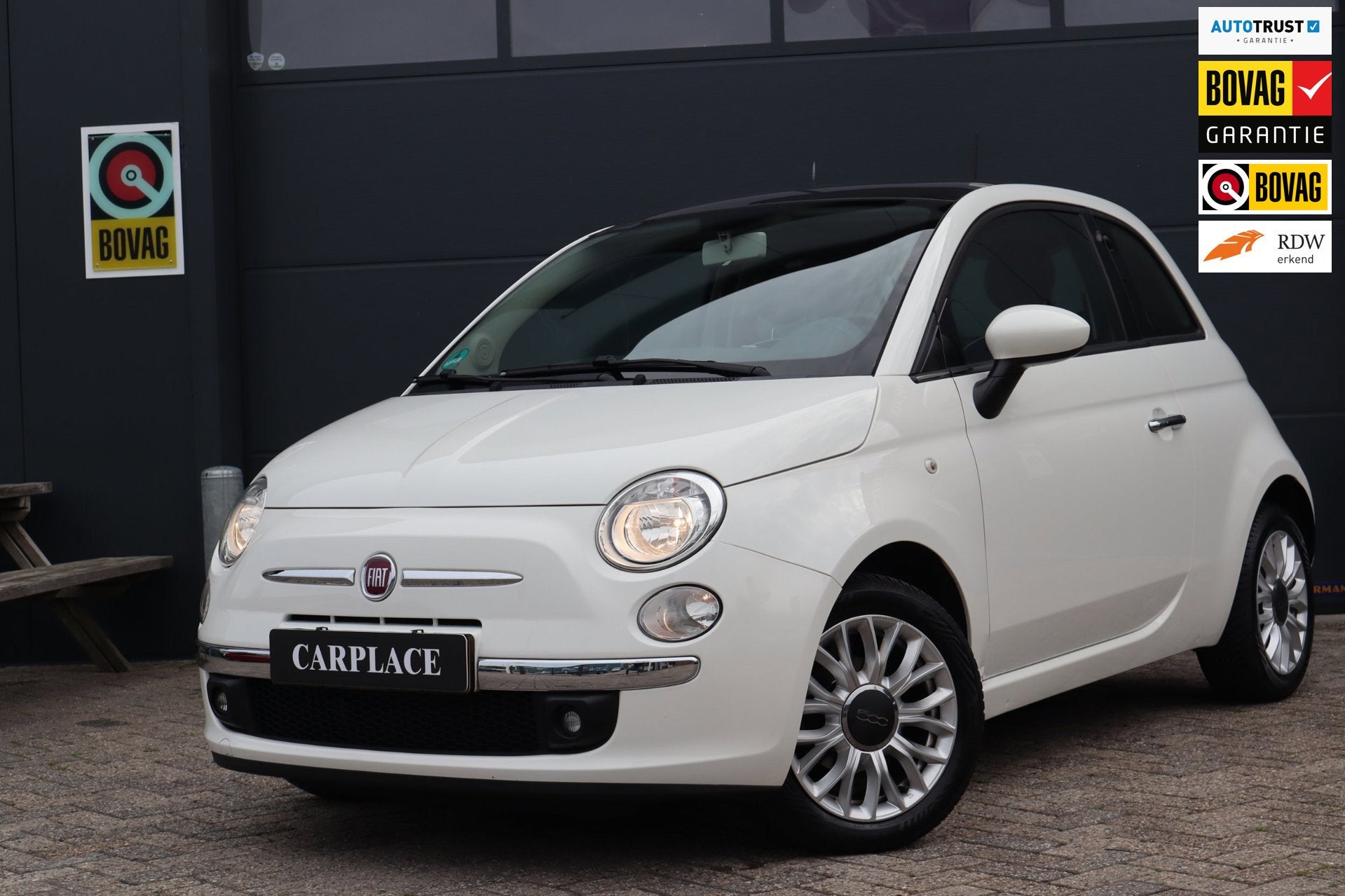 Fiat 500 1.2 Lounge-panoramadak, Auto's, Gebruikt, 4 cilinders, 840 kg, Bedrijf
