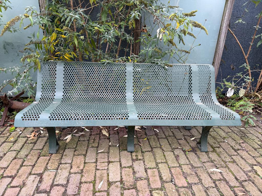 Metalen tuinbank tijdloos Engelse tuin romantisch, Ophalen, Gebruikt, Metaal