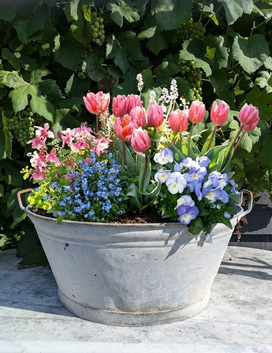 Zeer decoratieve zinken teil - 52x40x22 cm, Ophalen, Gebruikt, Minder dan 30 cm, Minder dan 60 cm