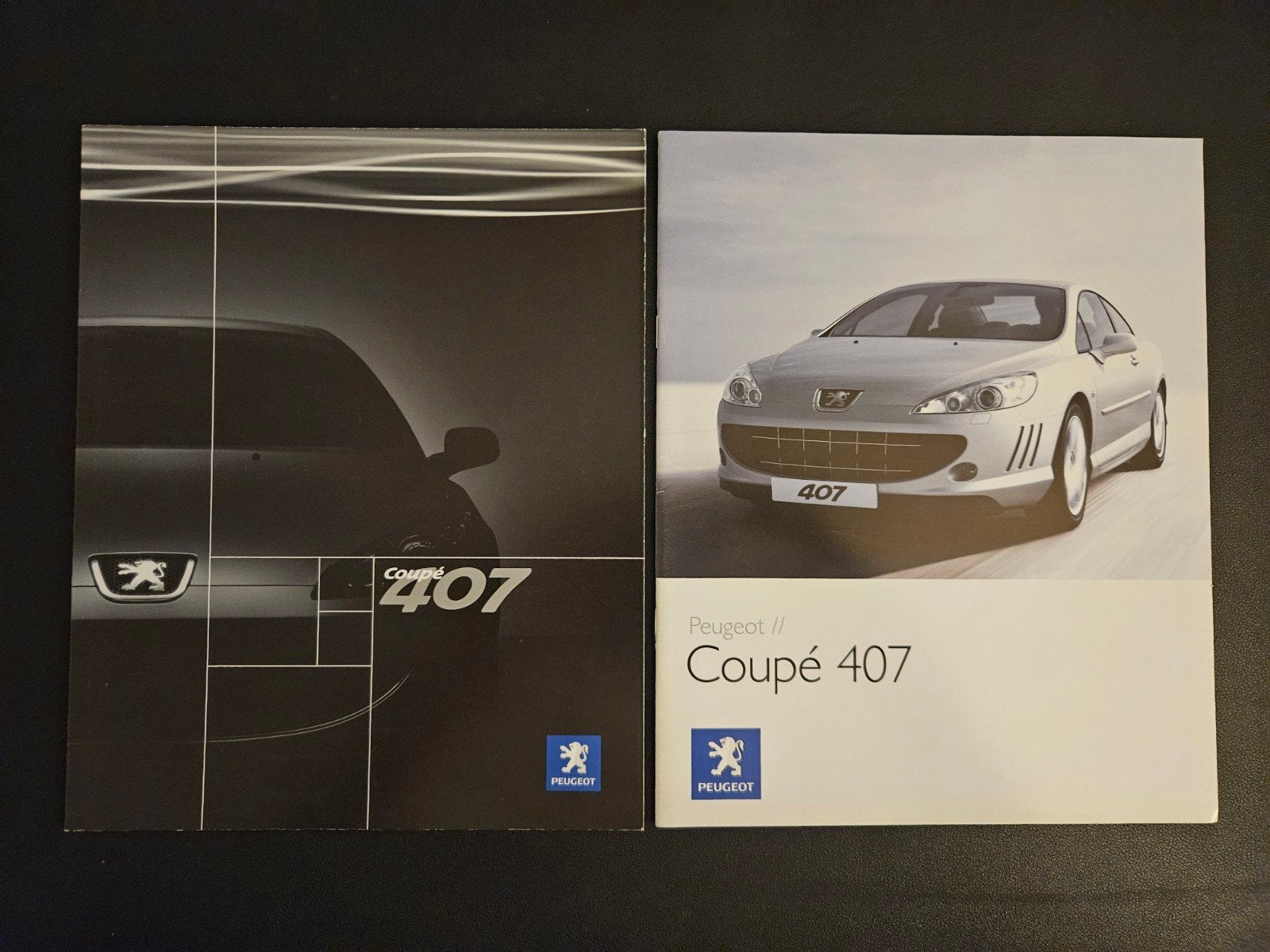2 Brochures Peugeot 407 Coupé 2005 & 2008, Ophalen of Verzenden, Zo goed als nieuw, Peugeot