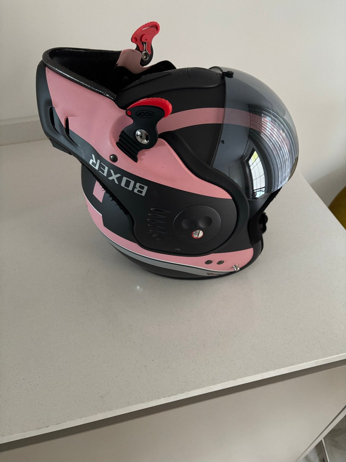 Roof Boxer motorhelm maat 54/XS - Zwart/Roze, Ophalen of Verzenden
