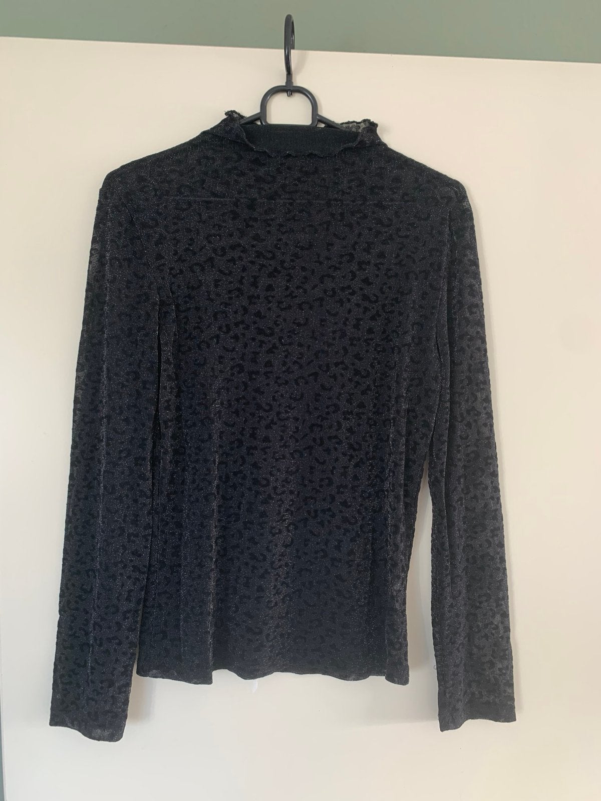 Mesh top panter glitter, Maat 38/40 (M), Zwart, Ophalen of Verzenden, Zo goed als nieuw