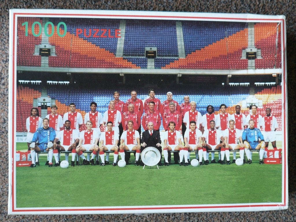 legpuzzel selectie team AJAX 1995-1996 voetbal 1000-11 delen, Ophalen of Verzenden, Gebruikt, Ajax, Overige typen