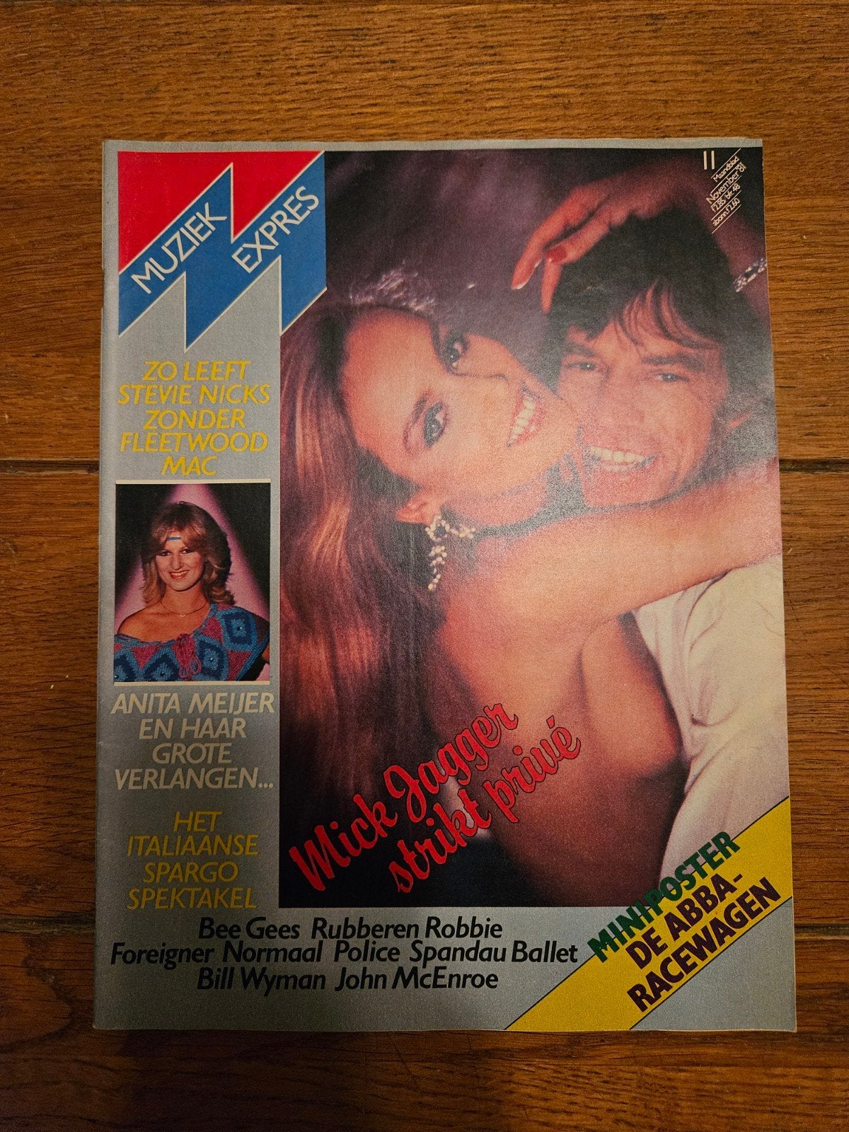 Muziek Express Magazine - Mick Jagger privé, Boeken, Tijdschriften en Kranten, Ophalen of Verzenden, Gelezen, Muziek, Film of Tv