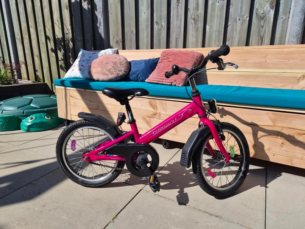 Steppenwolf kinderfiets 16 inch - roze, Fietsen en Brommers, Ophalen, Gebruikt, 16 tot 20 inch, Steppenwolf