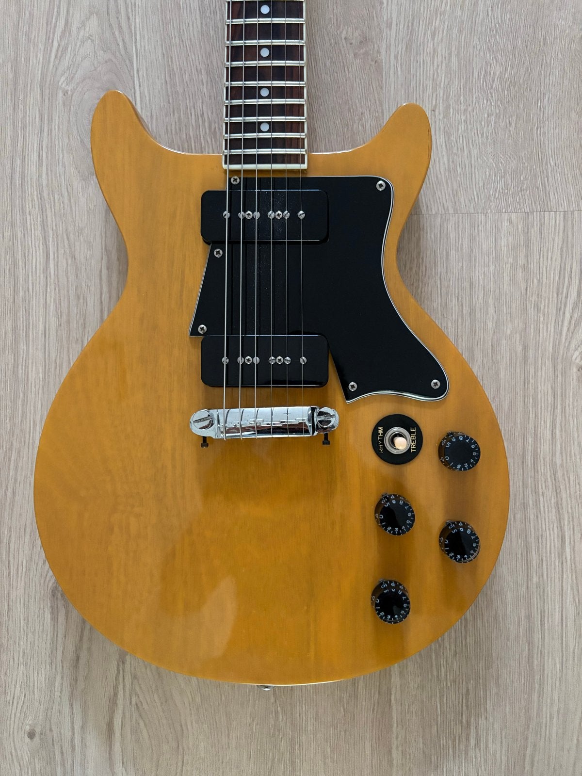 Double Cut P90 tv yellow KOOP/RUIL, Ophalen, Zo goed als nieuw, Solid body, Overige merken