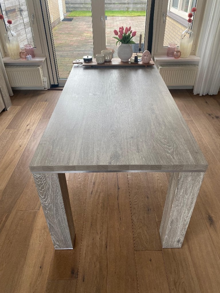 eetkamertafel, Huis en Inrichting, Tafels | Eettafels, Ophalen, Gebruikt, 50 tot 100 cm, Vijf personen of meer