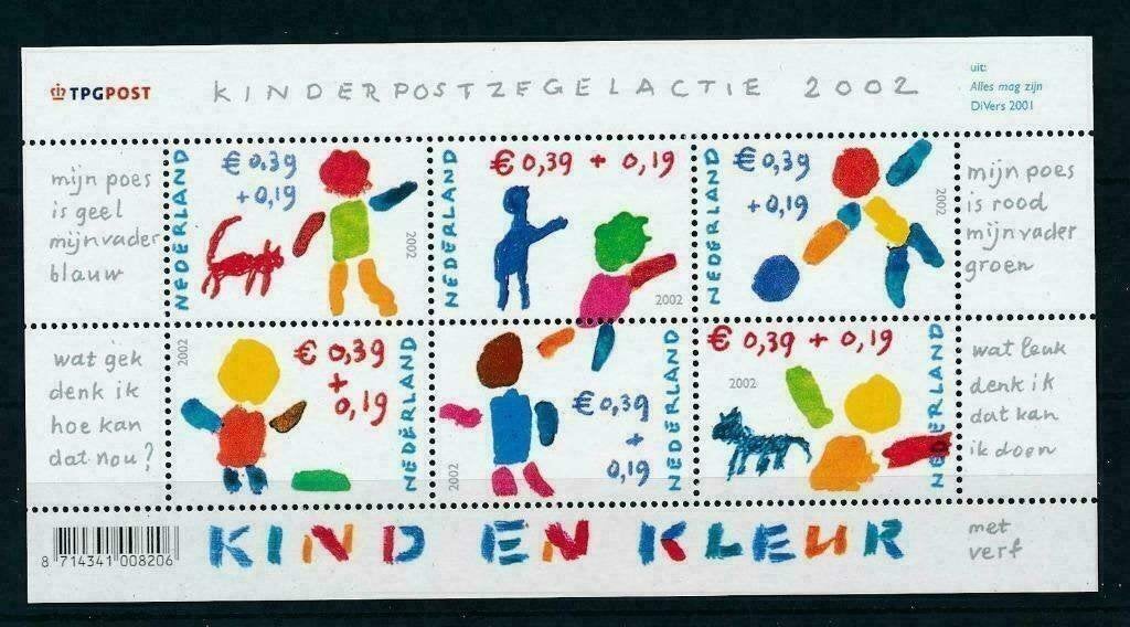 Kinderpostzegels 2002 - Kind en Kleur NVPH 2114, Postzegels en Munten, Ophalen of Verzenden, Na 1940, Postfris