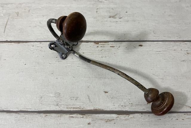 Antieke Franse dubbele kapstokhaak, Antiek en Kunst, Ophalen of Verzenden