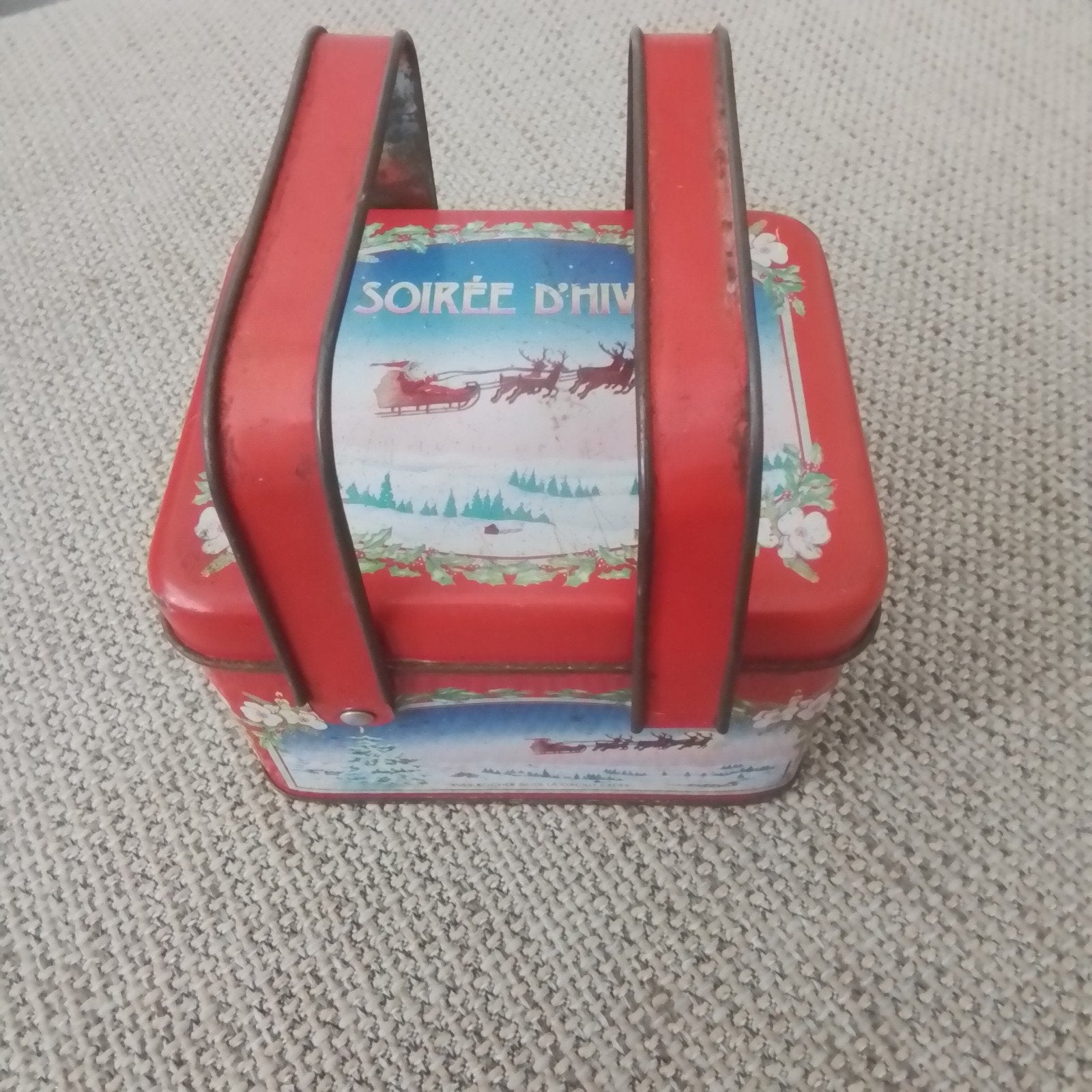 Vintage Frans Kerstblik met hengsels, Ophalen of Verzenden