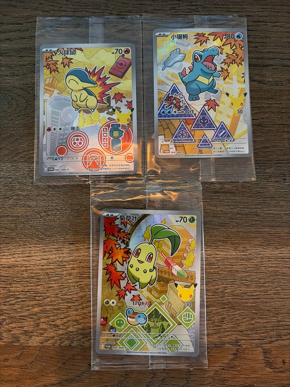 Pokémon 25th Anniversary Chinese Promos Cyndaquil Totodile C, Hobby en Vrije tijd, Ophalen of Verzenden, Zo goed als nieuw, Meerdere kaarten