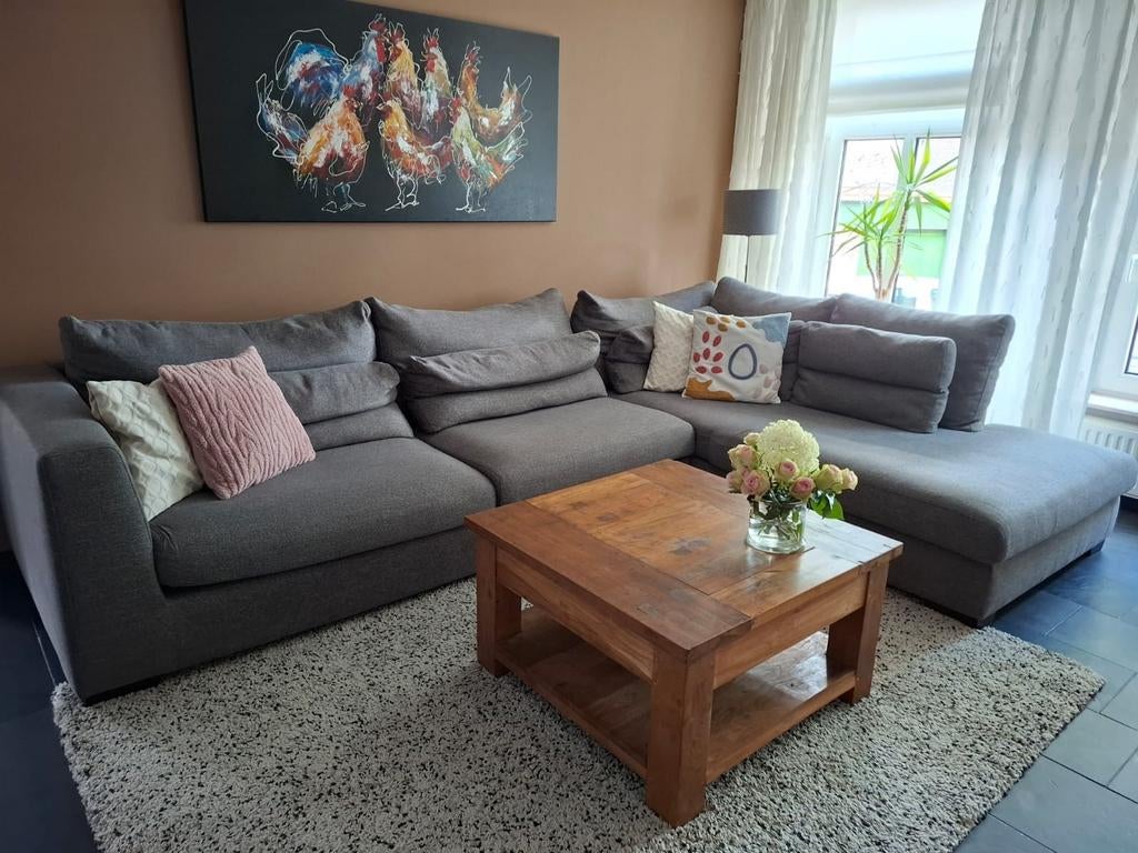 Grote loungebank van HACO, 330x230 cm, in prima staat, Huis en Inrichting, Banken | Bankstellen, Gebruikt, 100 tot 125 cm, Hoekbank
