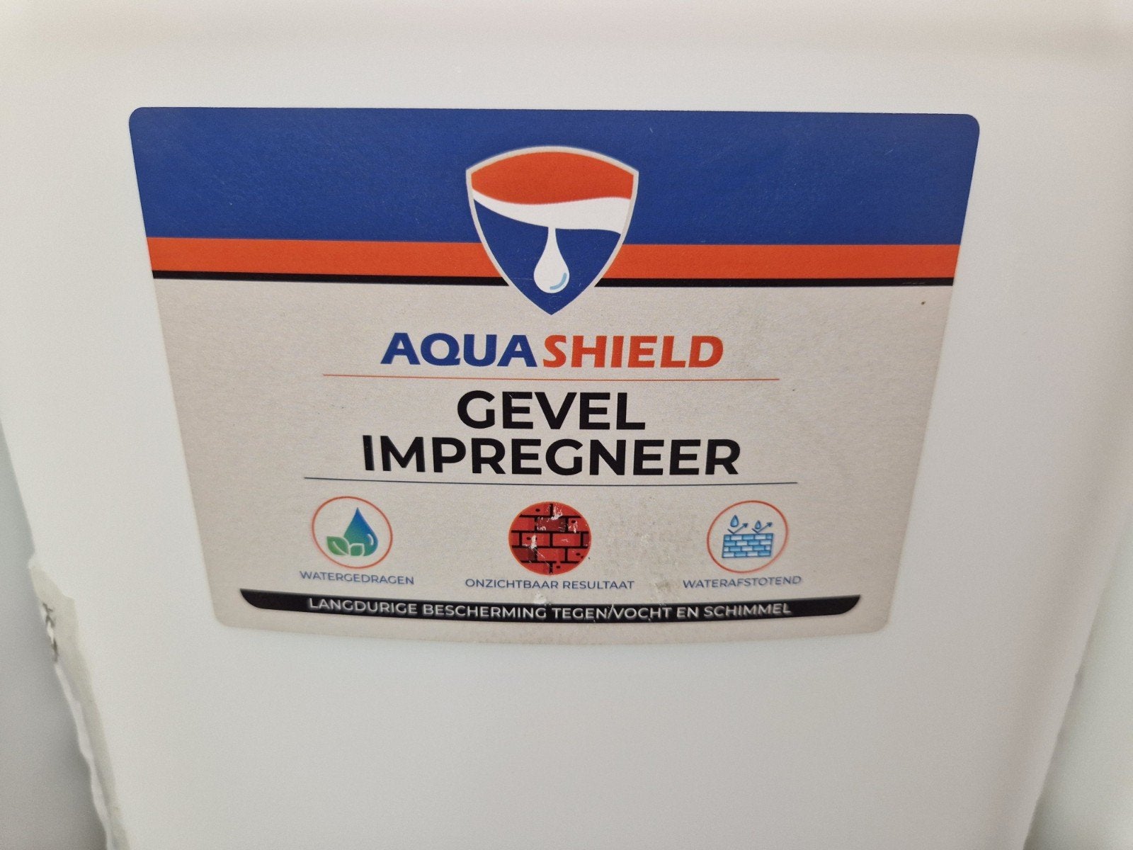 Aqua Shield Gevel Impregneer 20L - Waterafstotend, Ophalen, Wit, Nieuw, Verf