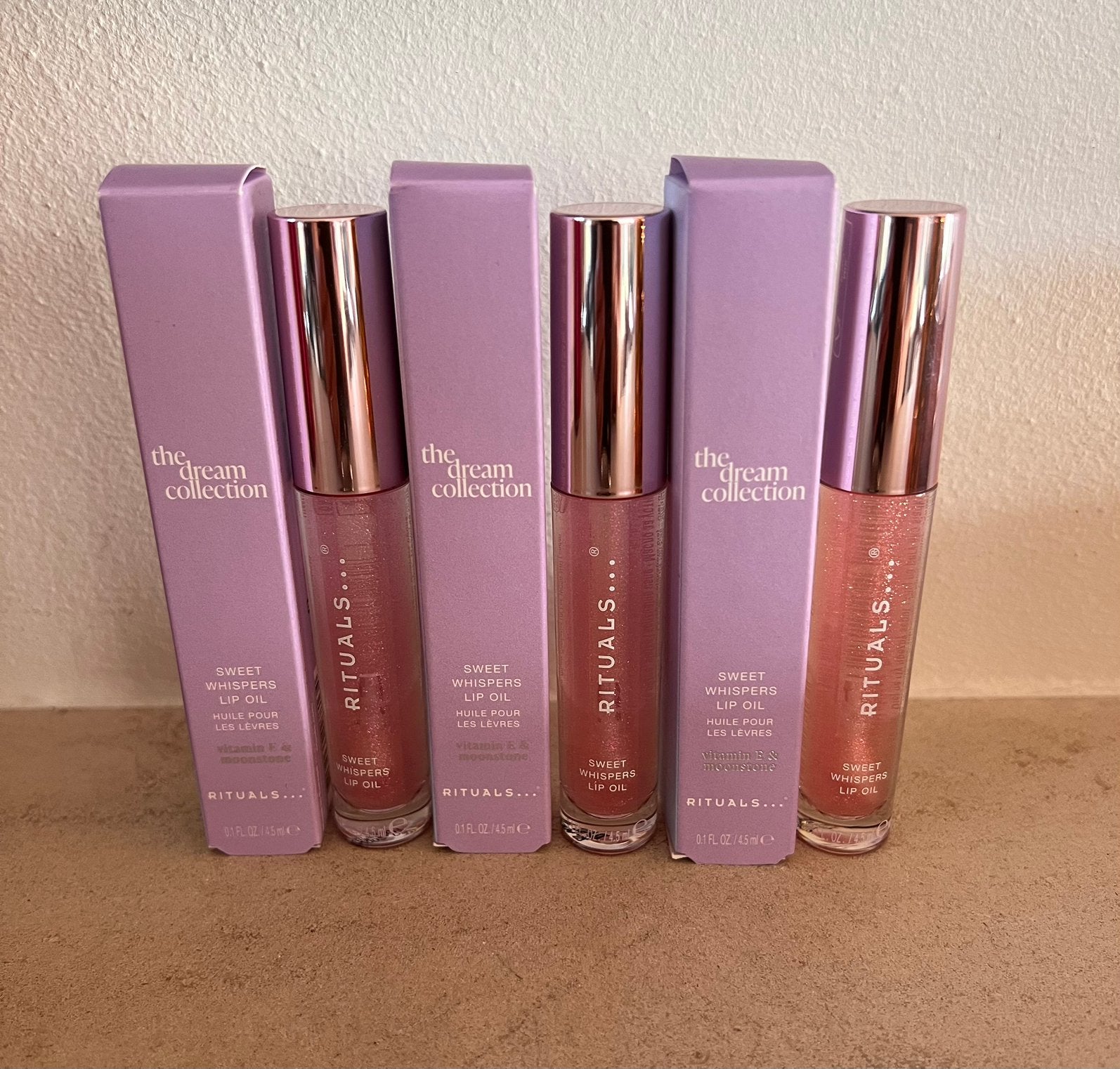 Rituals Dream Collection shimmering lip oil 3 stuks 💜Nieuw!, Ophalen of Verzenden, Nieuw, Overige typen