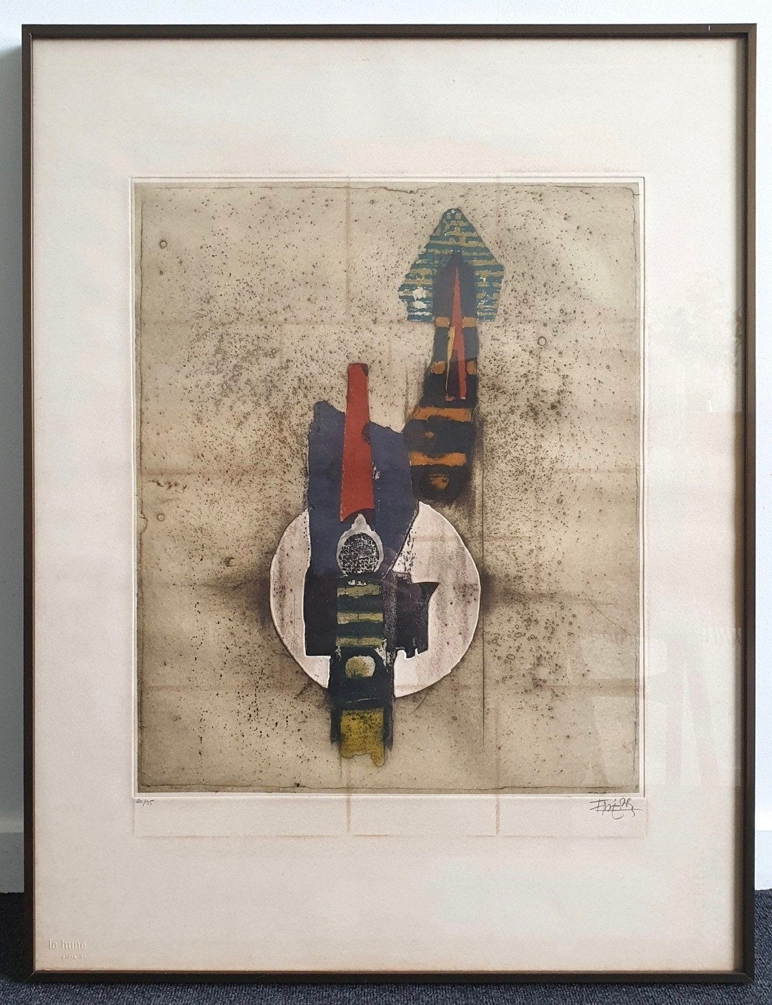Ets Friedlaender la Hune Parijs vintage modern schilderij, Ophalen of Verzenden
