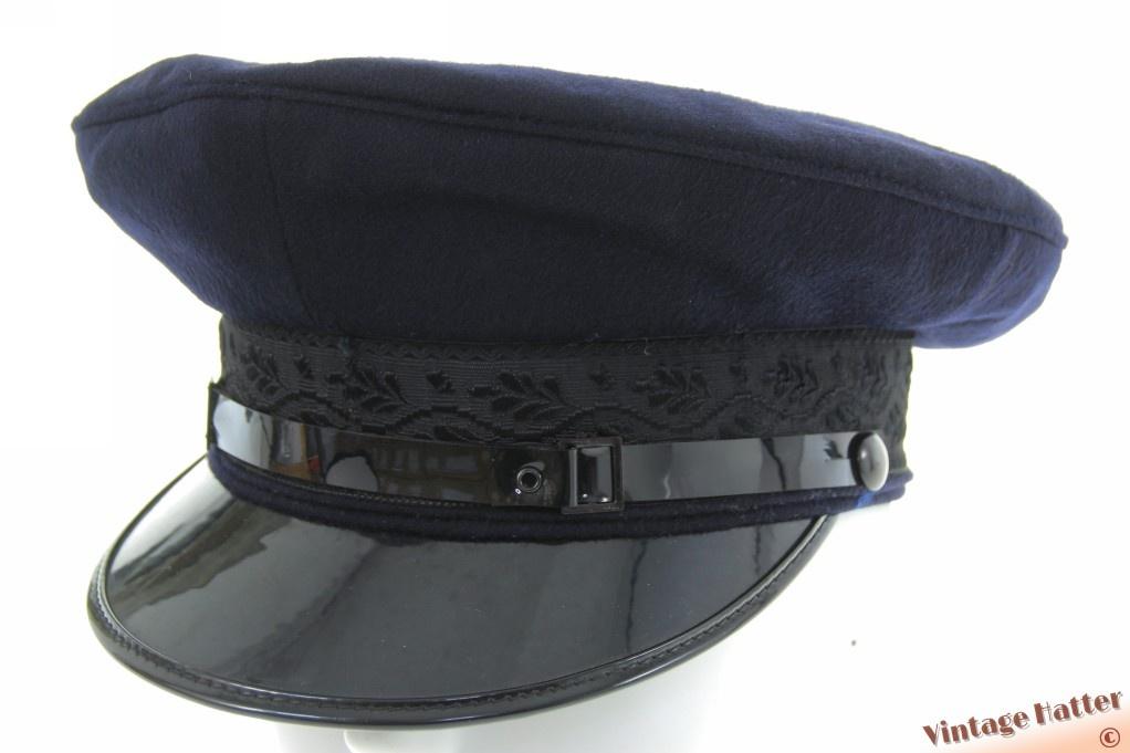 Vintage Kapiteins uniform pet A. Breiter donker blauw wol 54, Ophalen of Verzenden, A. Breiter, Pet, 57 cm (M, 7⅛ inch) of minder
