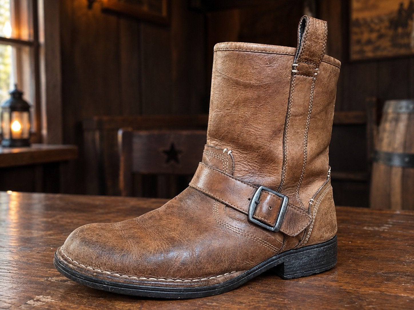 Rockport adidas leren boots / herenlaarzen - maat 42 / 43, Bruin, Boots, Ophalen of Verzenden, Zo goed als nieuw