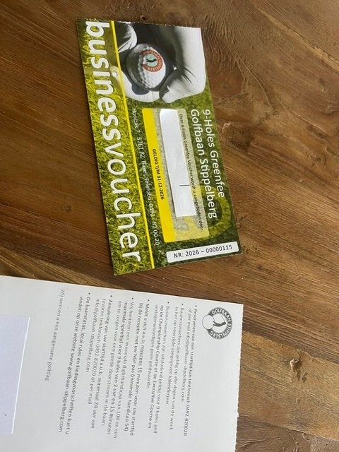 VOUCHER GOLFBAAN   DE STIPPELBERG, Ophalen of Verzenden, Nieuw, Overige typen, Overige merken