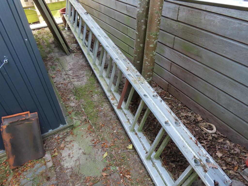 schuifladder Altrex, Doe-het-zelf en Verbouw, Ladders en Trappen, Ophalen, Gebruikt, Ladder, Opvouwbaar of Inschuifbaar