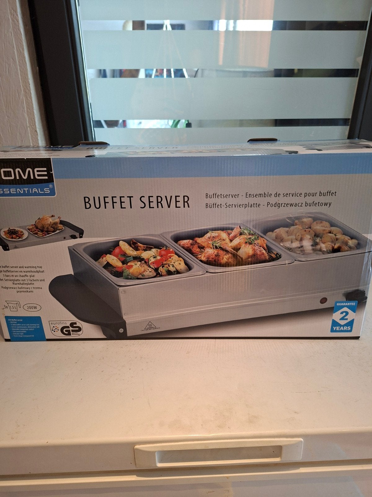 Buffet warmhoud bakken, Ophalen