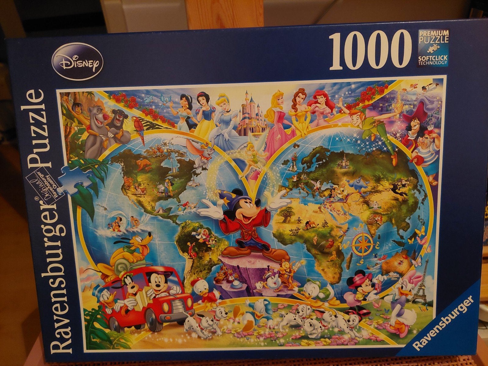 Ravensburger Disney Wereldkaart Legpuzzel 1000 stukjes, Ophalen, 500 t/m 1500 stukjes, Zo goed als nieuw, Legpuzzel