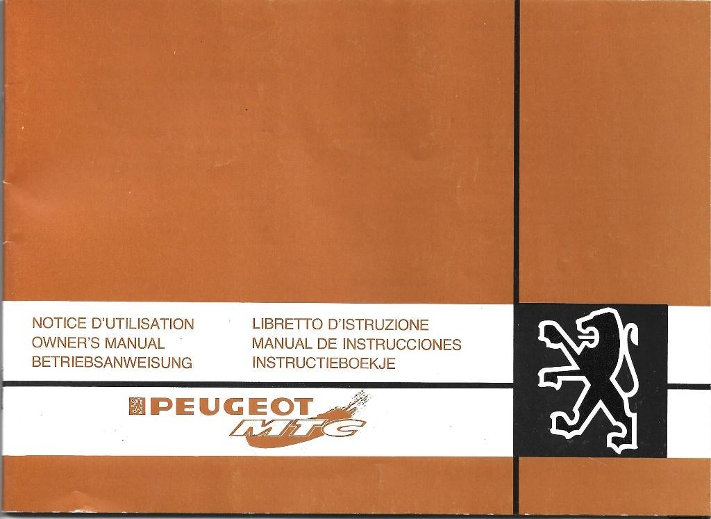 Peugeot MTC handleiding instructieboek (3512z) bromfiets, Ophalen of Verzenden, Zo goed als nieuw