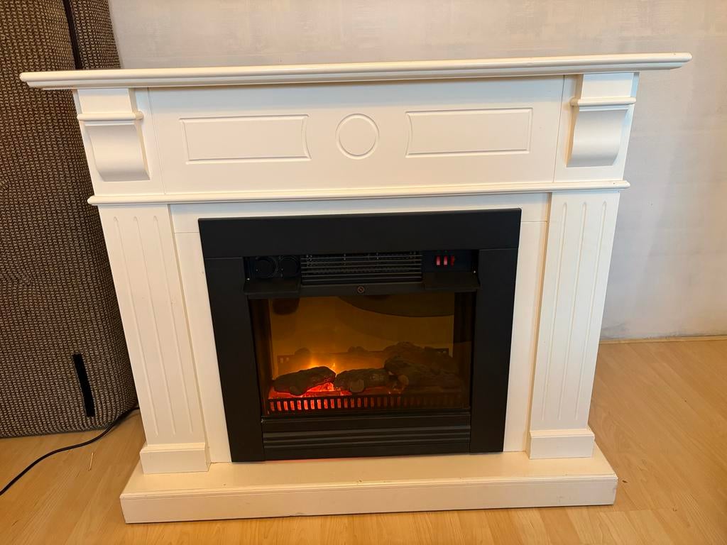 Elektrische haard met schouw, Huis en Inrichting, Haarden, Gebruikt, Elektrische haard, Ophalen