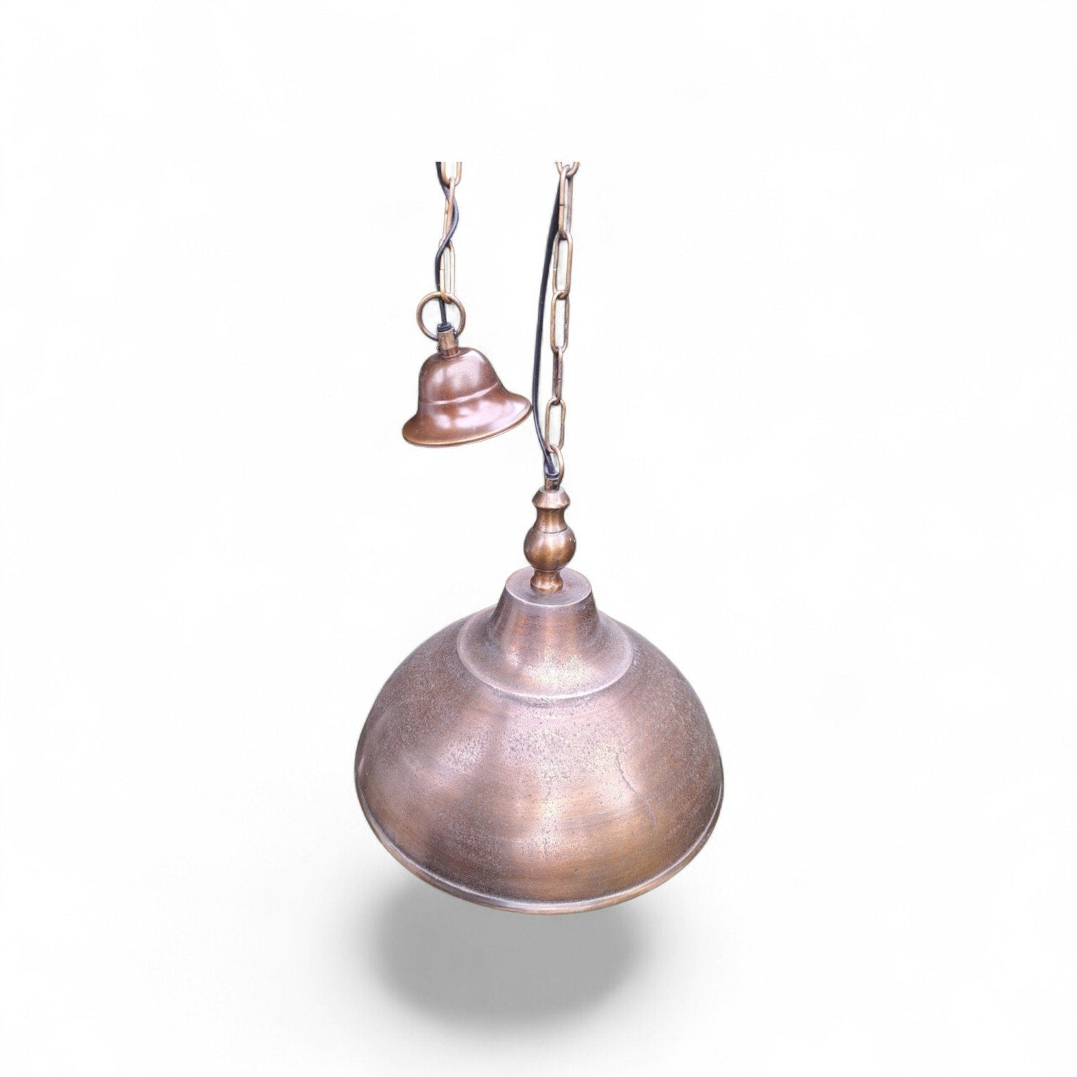 hanglamp, koper, 40cm breed, Ophalen of Verzenden, Zo goed als nieuw, Metaal