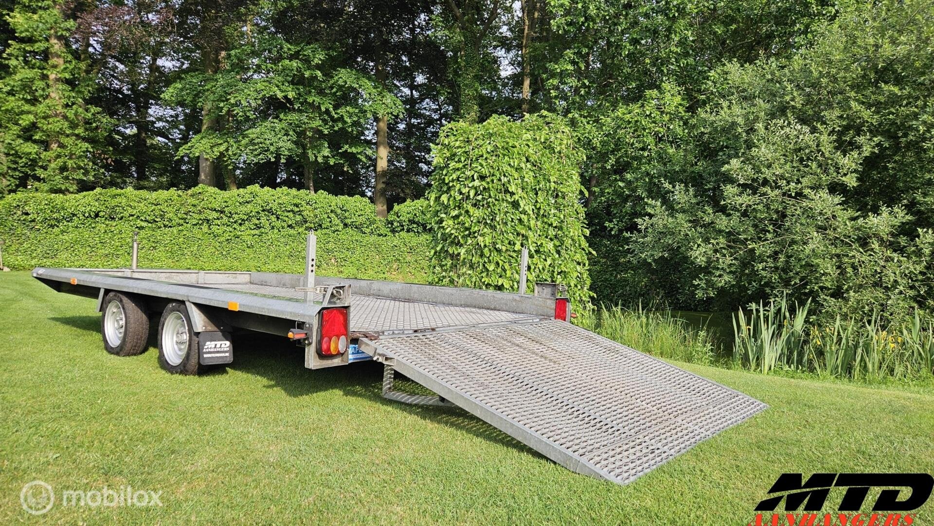 Hapert machinetransporter XXL 423x190 3500kg lange klep, Auto diversen, Aanhangers en Bagagewagens, Gebruikt