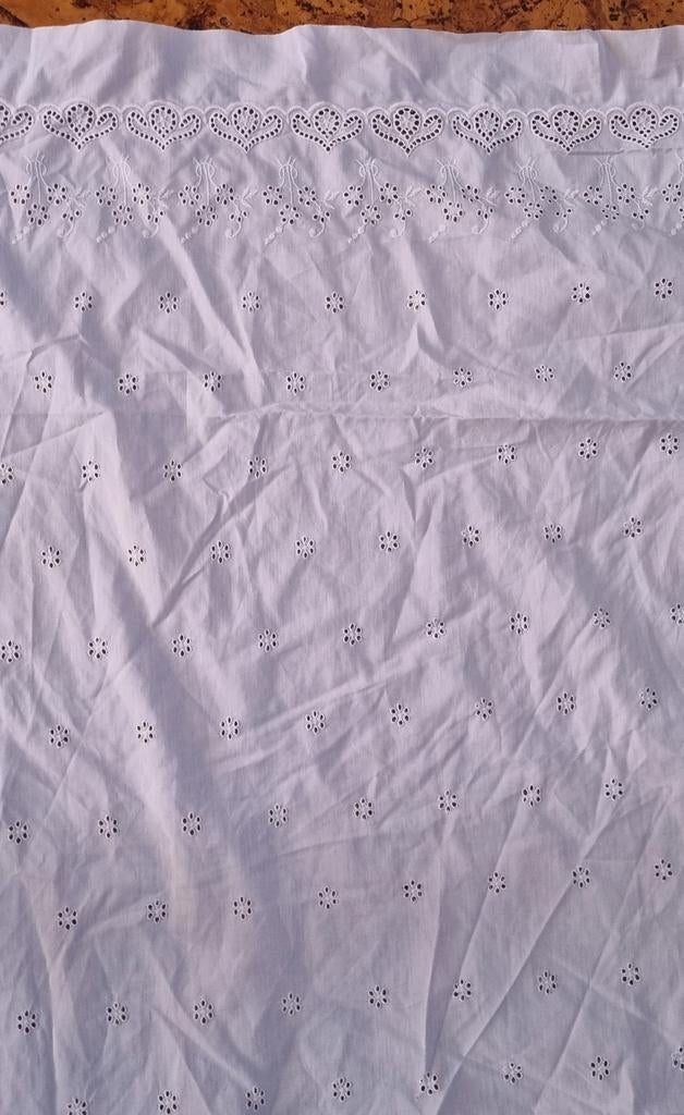 Witte broderie, 120 cm of meer, Wit, Ophalen of Verzenden, Zo goed als nieuw