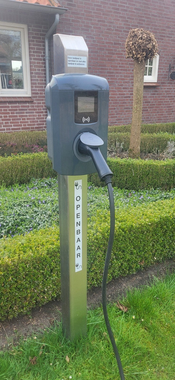 RVS Montagepaal voor Alfen Eve Single Pro (zelfbouw), Ophalen, Gebruikt, Laadpaal