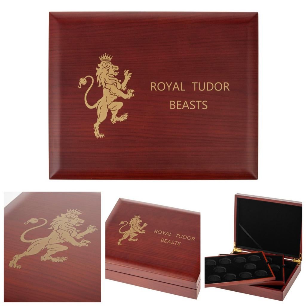 Muntenbox voor 2 oz Tudor Beasts zilveren munten, Ophalen of Verzenden