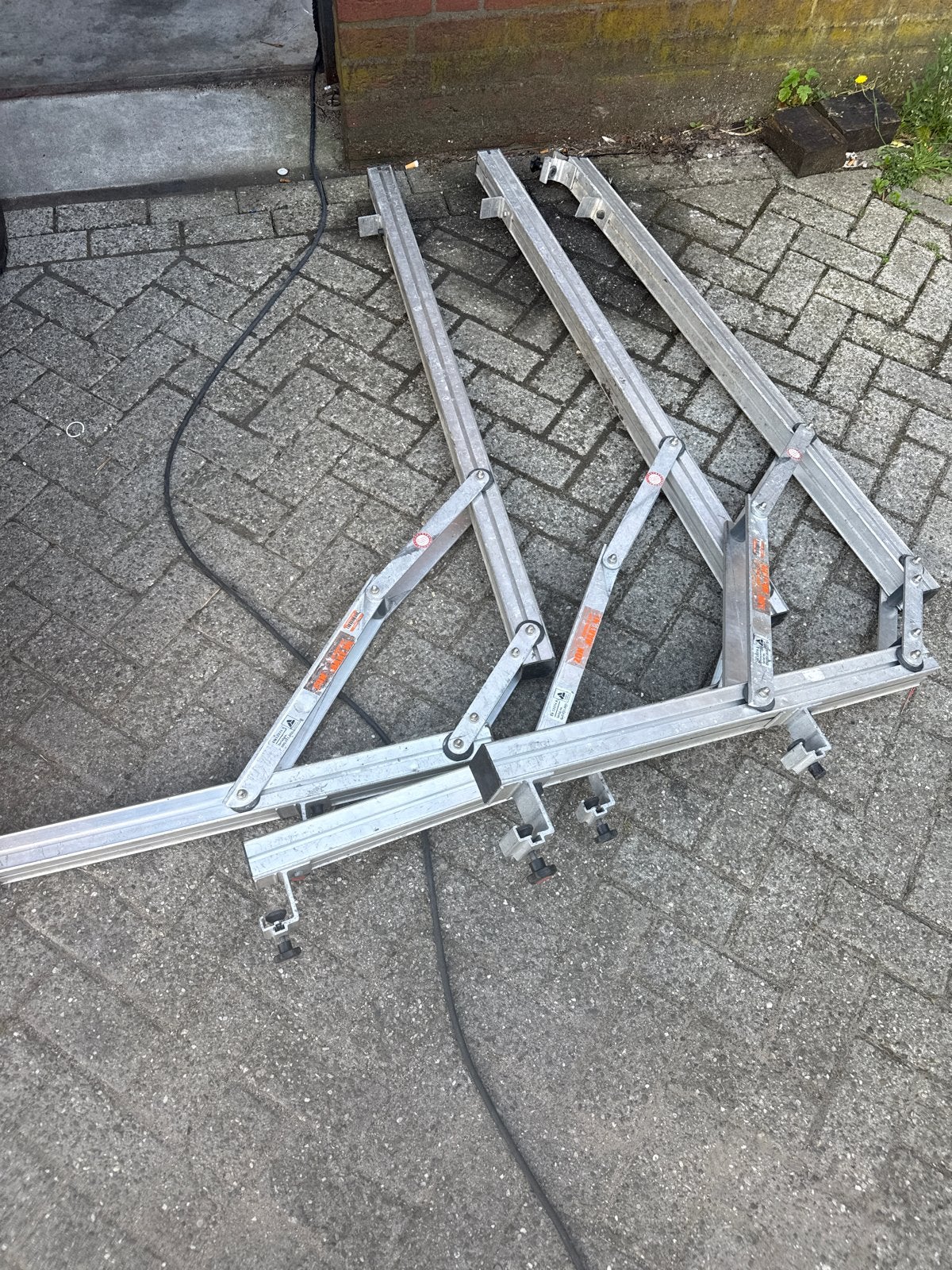 Dakrandbeveiliging plat dak - 6 meter, Ophalen, Gebruikt, Overige typen, 5 meter of hoger