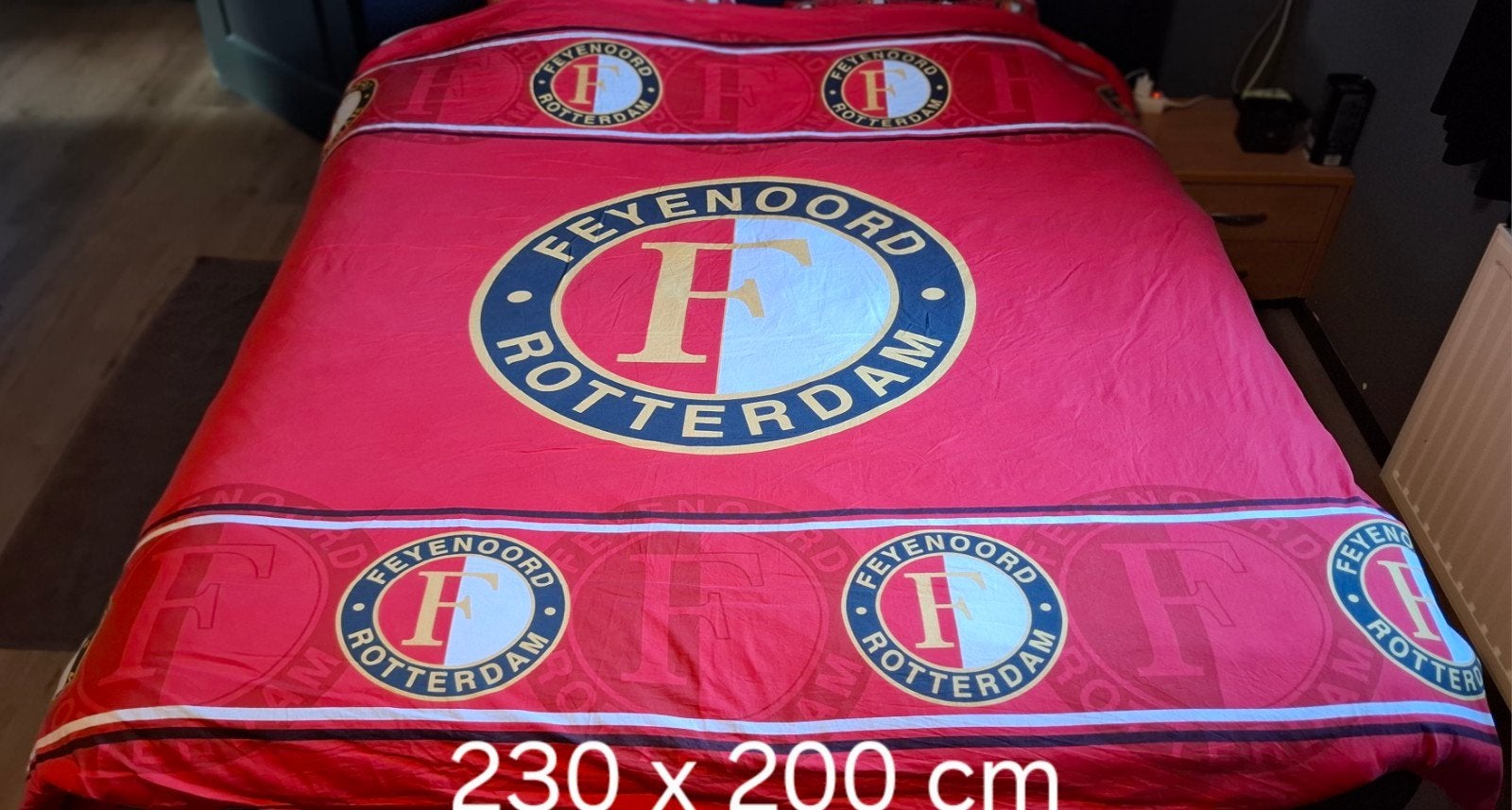 Feyenoord dekbedovertrek 2 persoons, Dekbedovertrek, Katoen, Tweepersoons, Ophalen of Verzenden