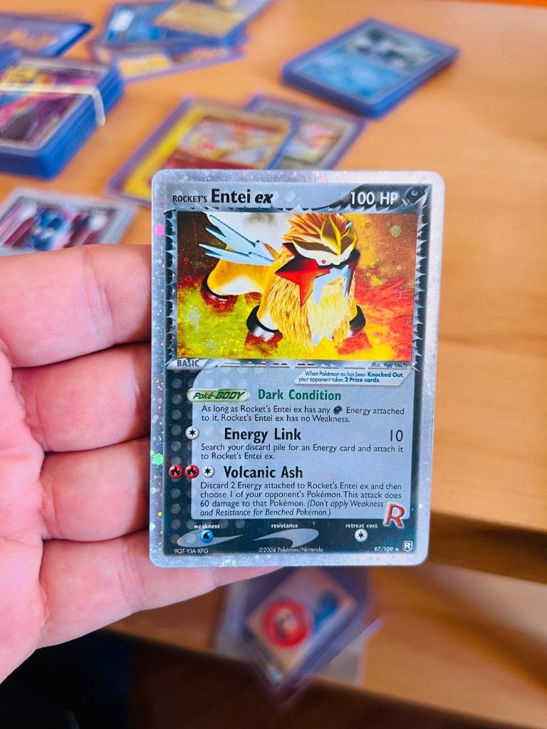 Entei Ex 97/109 Ex Team Rocket Returns Pokemon, Verzenden, Zo goed als nieuw, Losse kaart, Foil