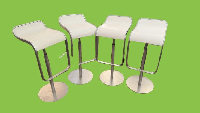 4x LAPALMA LEM Design Barkrukken | Iconisch Italiaans Design, Huis en Inrichting, Ophalen, Gebruikt, 60 tot 90 cm, In hoogte verstelbaar