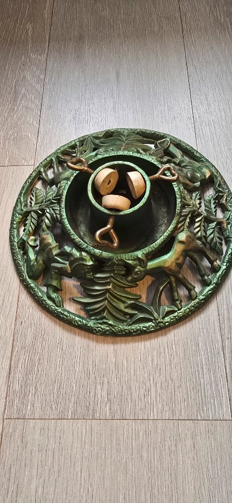 Antieke gietijzeren art-deco-kerstboomstandaard- Duitsland, Diversen, Ophalen of Verzenden, Gebruikt