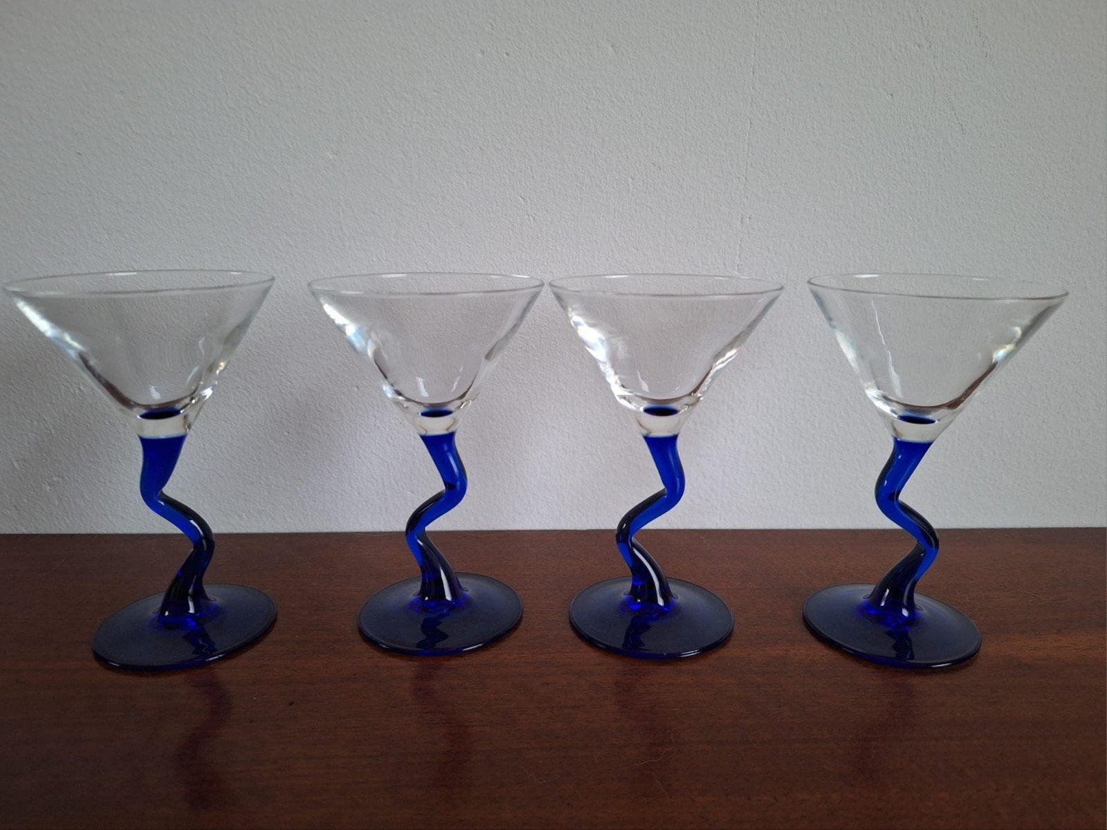 Set van 4 vintage Libbey Martini glazen, Verzamelen, Glas en Borrelglaasjes, Ophalen of Verzenden, Zo goed als nieuw, Overige typen