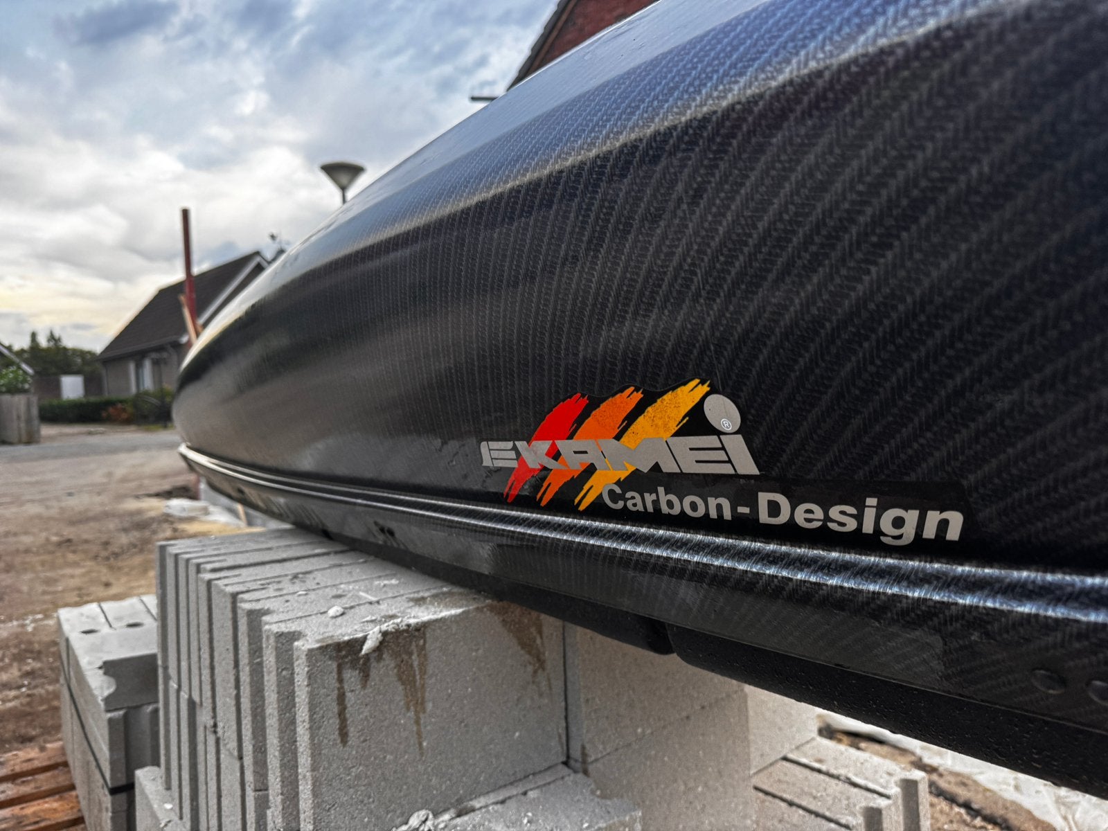 EXCAMEI Dakkoffer Carbon-Design 230 cm, Auto diversen, Ophalen, Zo goed als nieuw