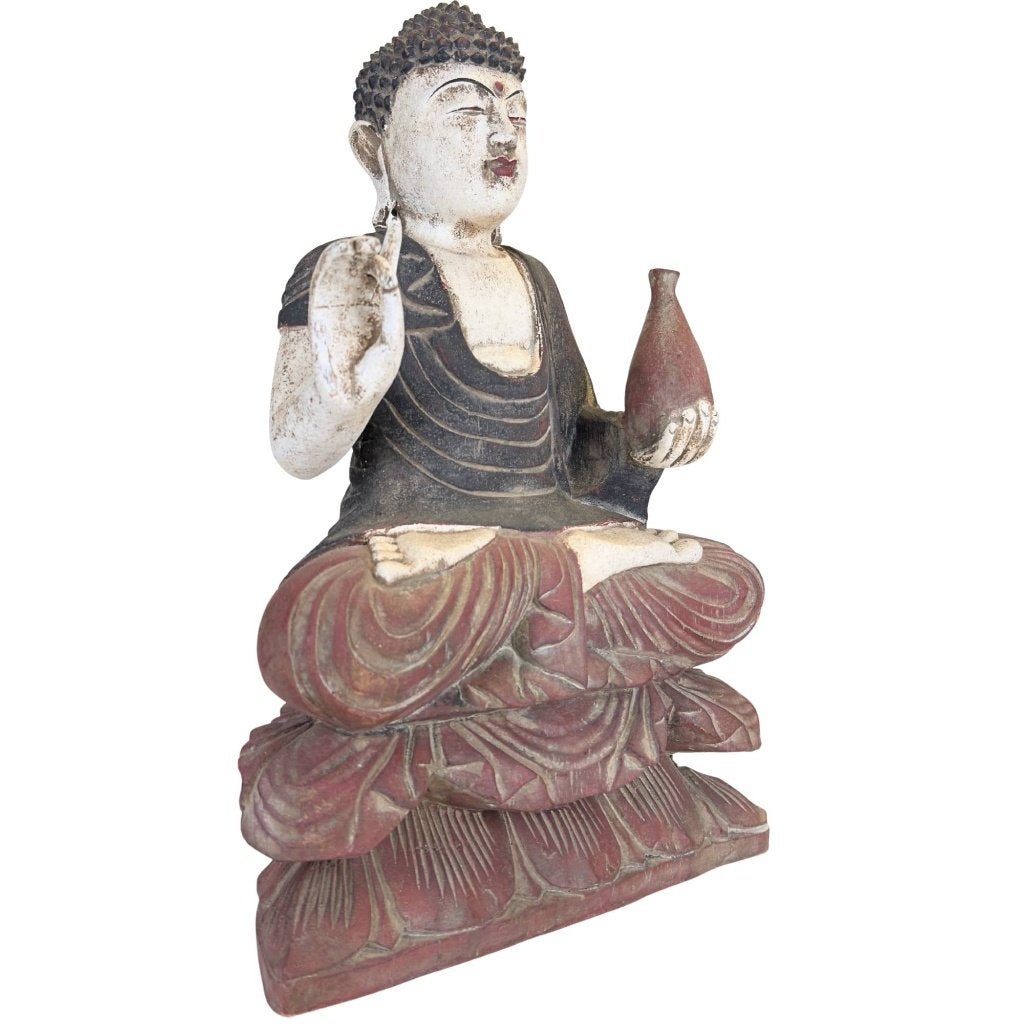 Boeddhabeeld – Medicijnboeddha – hout – 43 cm, China, Ophalen of Verzenden, Beeld, Hout