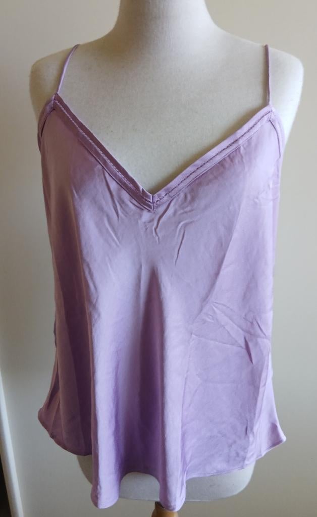 ila zacht spaghettitopje van Mango maat XXL, Kleding | Dames, Tops, Mango, Paars, Maat 46/48 (XL) of groter, Ophalen of Verzenden