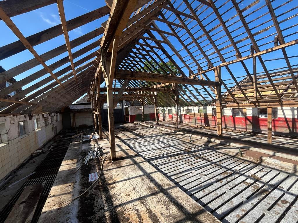 Oude eiken balken uit 1923 van een boerderij, Doe-het-zelf en Verbouw, Hout en Planken, Gebruikt, Eiken, Ophalen of Verzenden