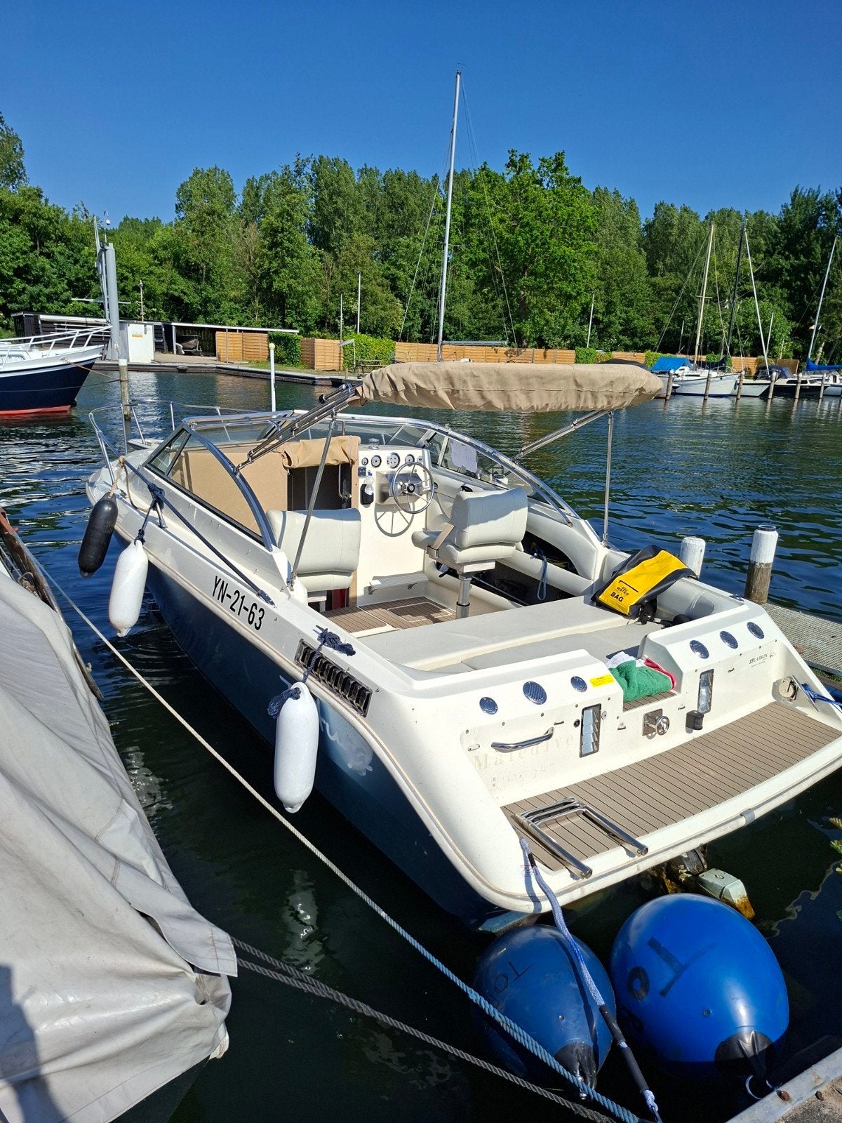 motorboot/speedboot, Watersport en Boten, Speedboot, Ophalen of Verzenden, Zonnedek