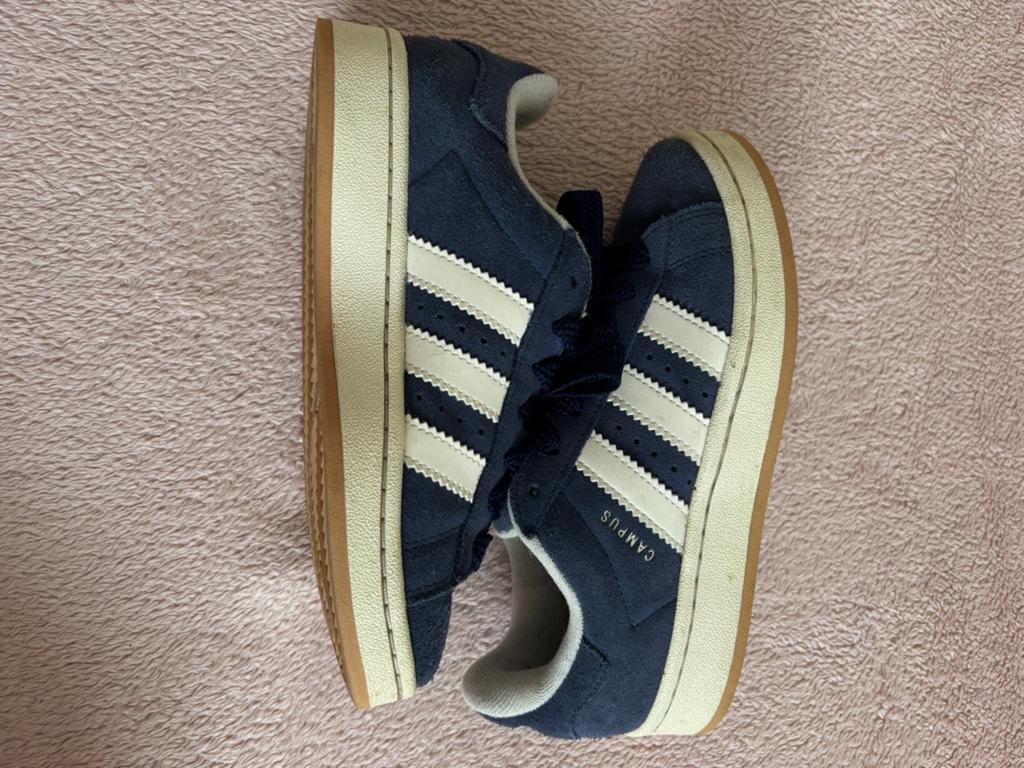 Navy Adidas Campus, Kinderen en Baby's, Babykleding | Schoentjes en Sokjes, Schoentjes, Zo goed als nieuw, Verzenden, Jongetje of Meisje