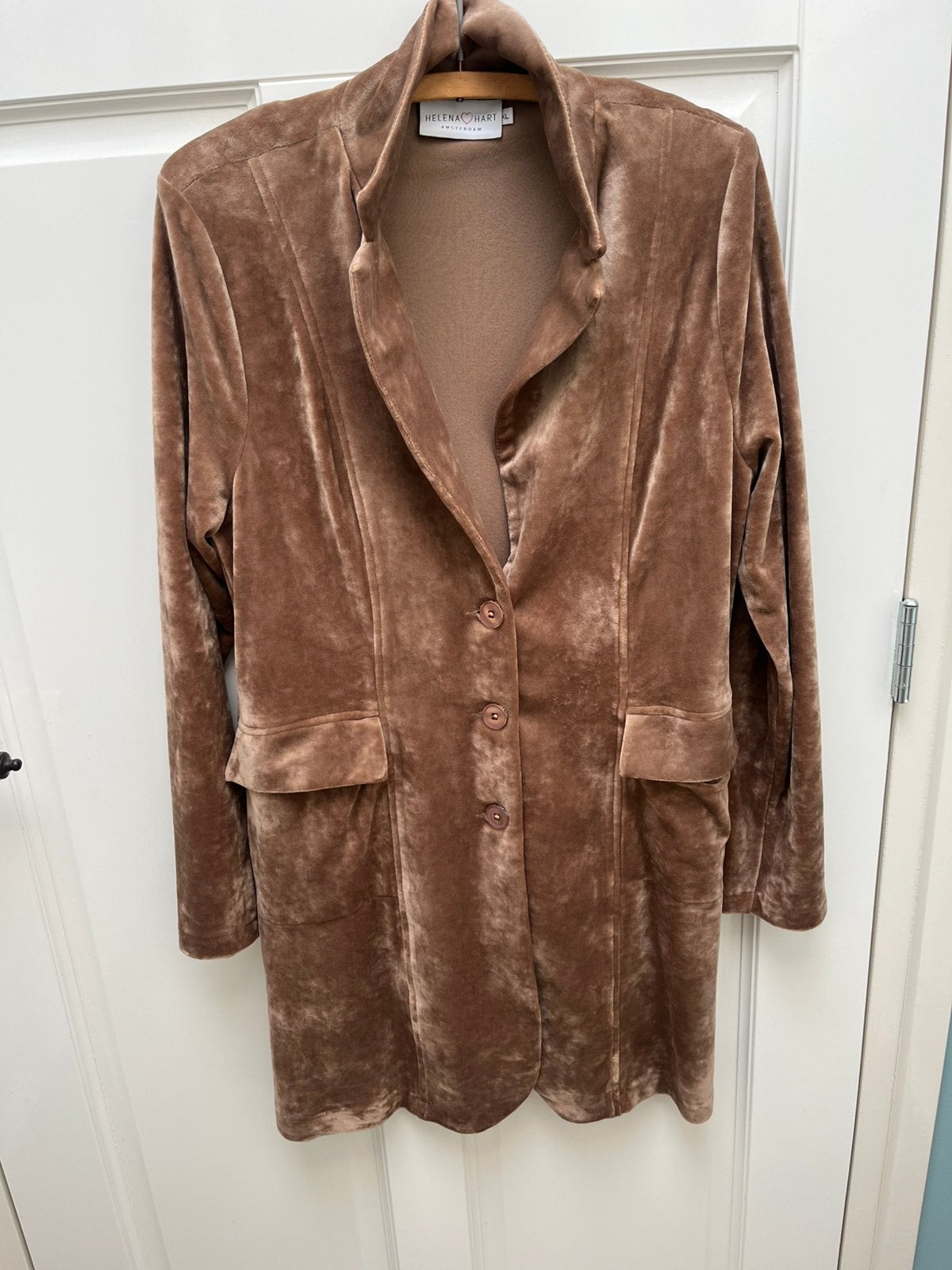 Helena Hart velours blazer maat xl, Kleding | Dames, Bruin, Maat 46/48 (XL) of groter, Ophalen of Verzenden, Zo goed als nieuw